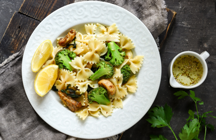 Farfalle con merluzzo e carciofi