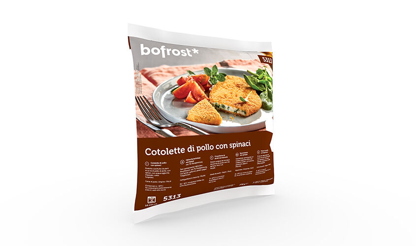 Carne Panata - COTOLETTE DI POLLO CON SPINACI