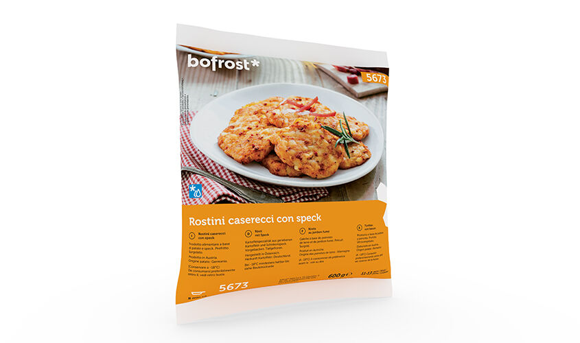 Pur&egrave; e specialit&agrave; di patate - Rostini Caserecci con Speck